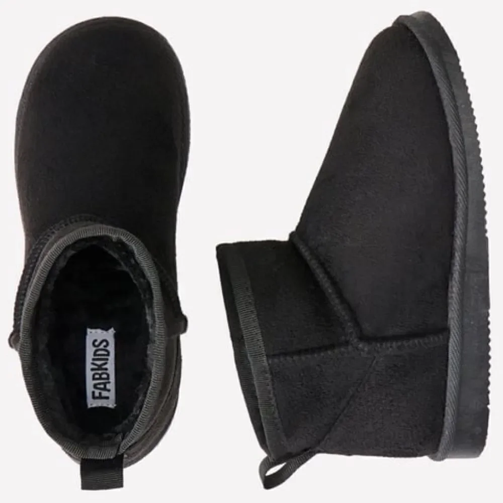 FABKIDS - Classic Mini Fuzzy Boots in Black